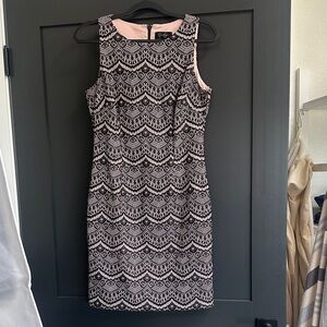 Jessica Simpson Black and Pink Patterned Mini Dress